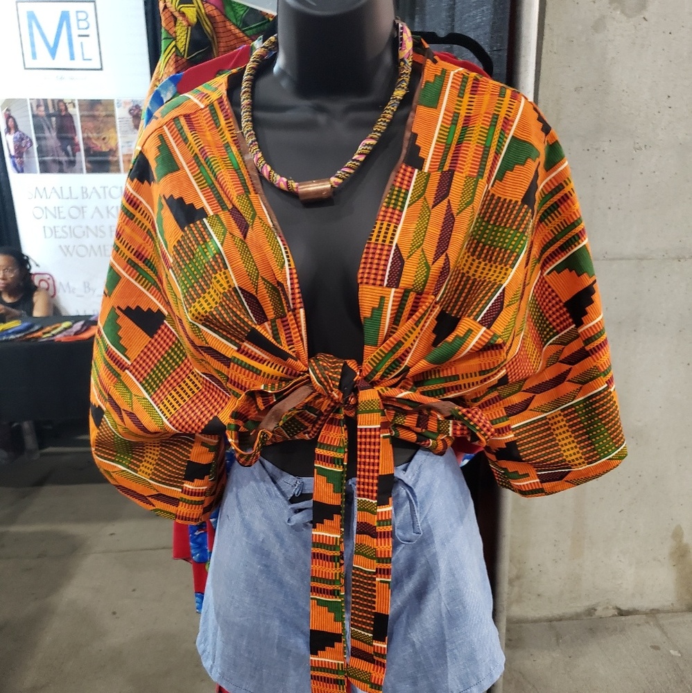 SOLD message me for orders. Ankara Cotton Wrap top
